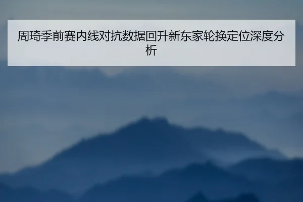 周琦季前赛内线对抗数据回升新东家轮换定位深度分析